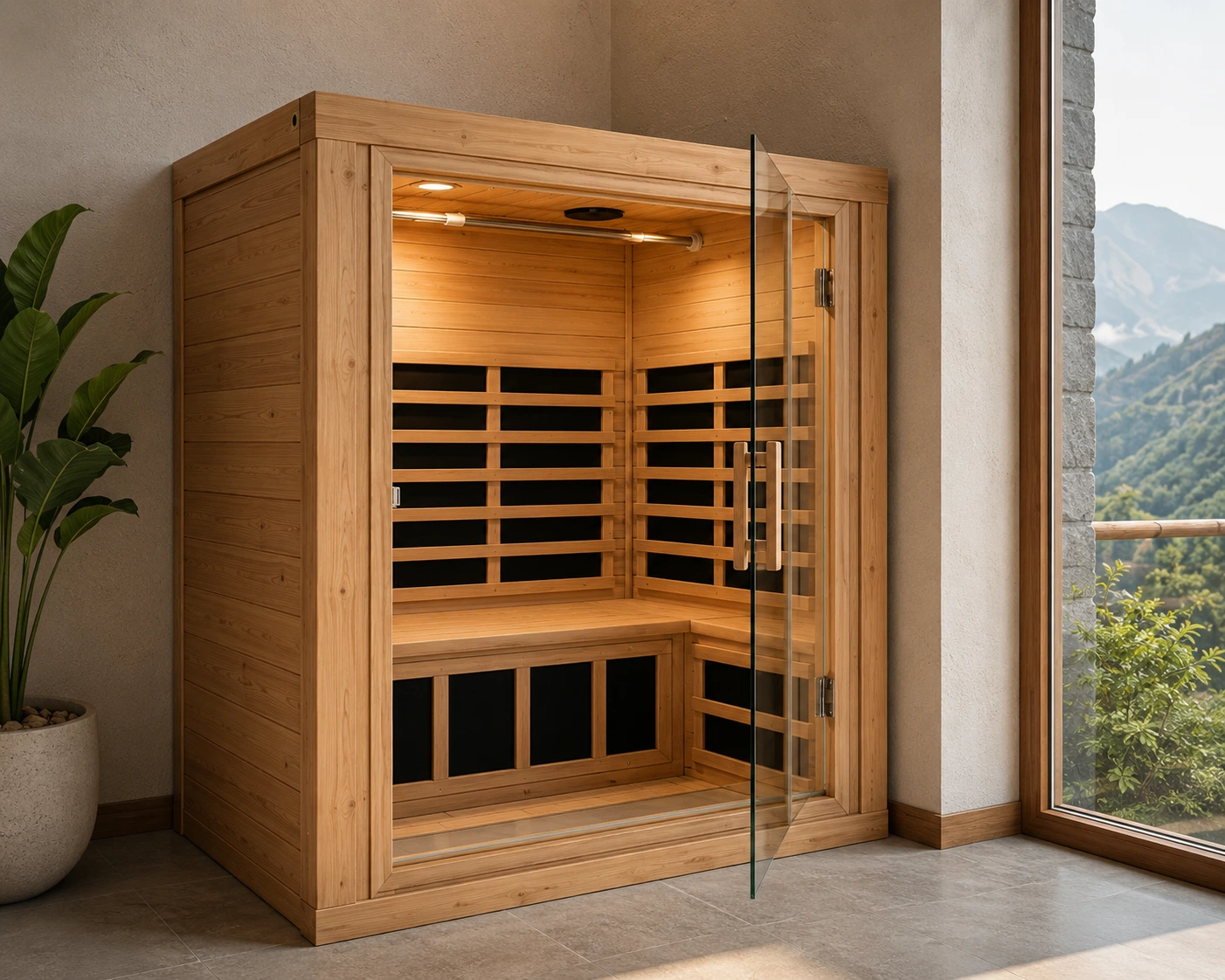 Desain Sauna Rumahan Kompak Mewah dari Kontraktor Van Sauna
