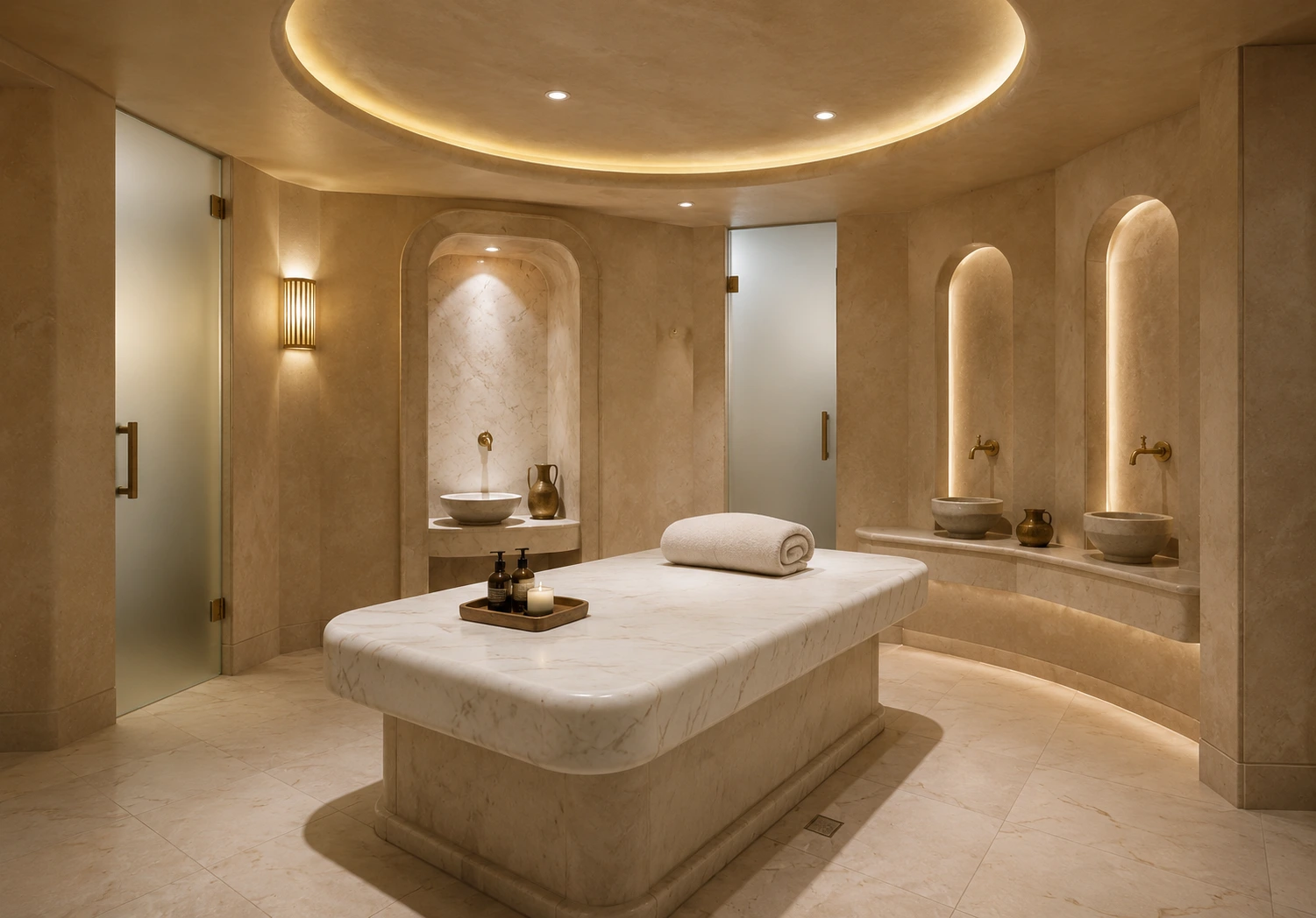Desain Steam Room dan Hammam Mewah Standar Komersial